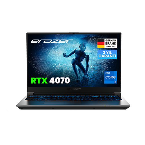 ERAZER Deputy P60 MD62684-R32 Intel Core i7 12650H 32GB RAM 1TB SSD RTX4070 15.6" 144Hz IPS FHD FreeDOS Oyuncu Laptop