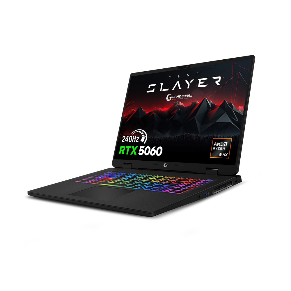 Game Garaj Slayer R9M XL-5060 AMD Ryzen 9 8940HX RTX5060 17" QHD+ 240Hz FreeDos Oyuncu Laptop