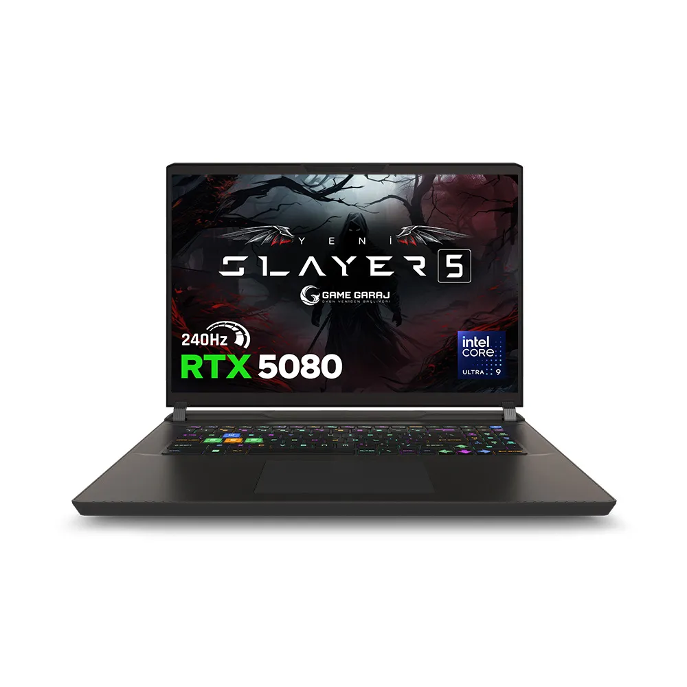 Game Garaj Slayer5 9XL-5080 Intel Ultra 9 275HX RTX5080 17" QHD+ FreeDos 240Hz Oyuncu Laptop