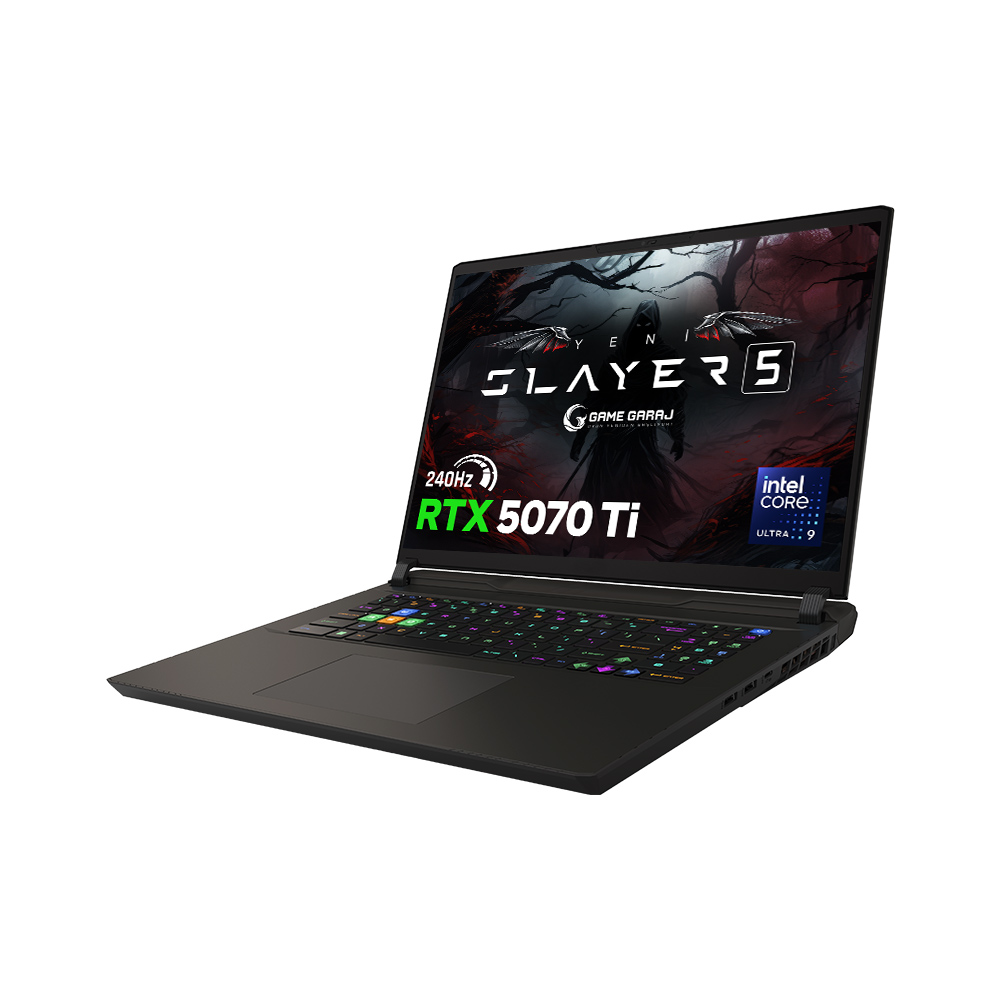Game Garaj Slayer5 9XL-5070Ti Intel Ultra 9 275HX RTX5070Ti 17" QHD+ FreeDos 240Hz Oyuncu Laptop
