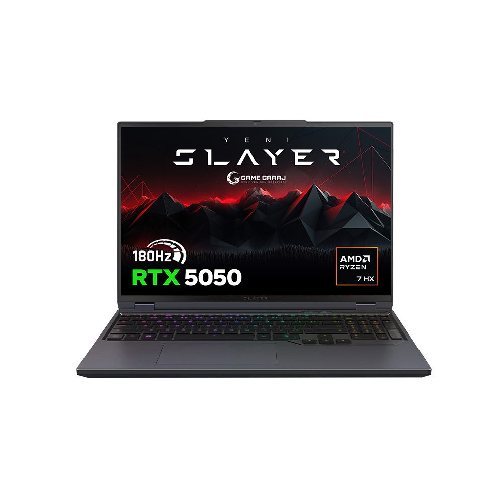 Game Garaj Slayer R7T-5050 AMD Ryzen 7 8840HX RTX5050 16" 180Hz QHD+ FreeDos Oyuncu Laptop