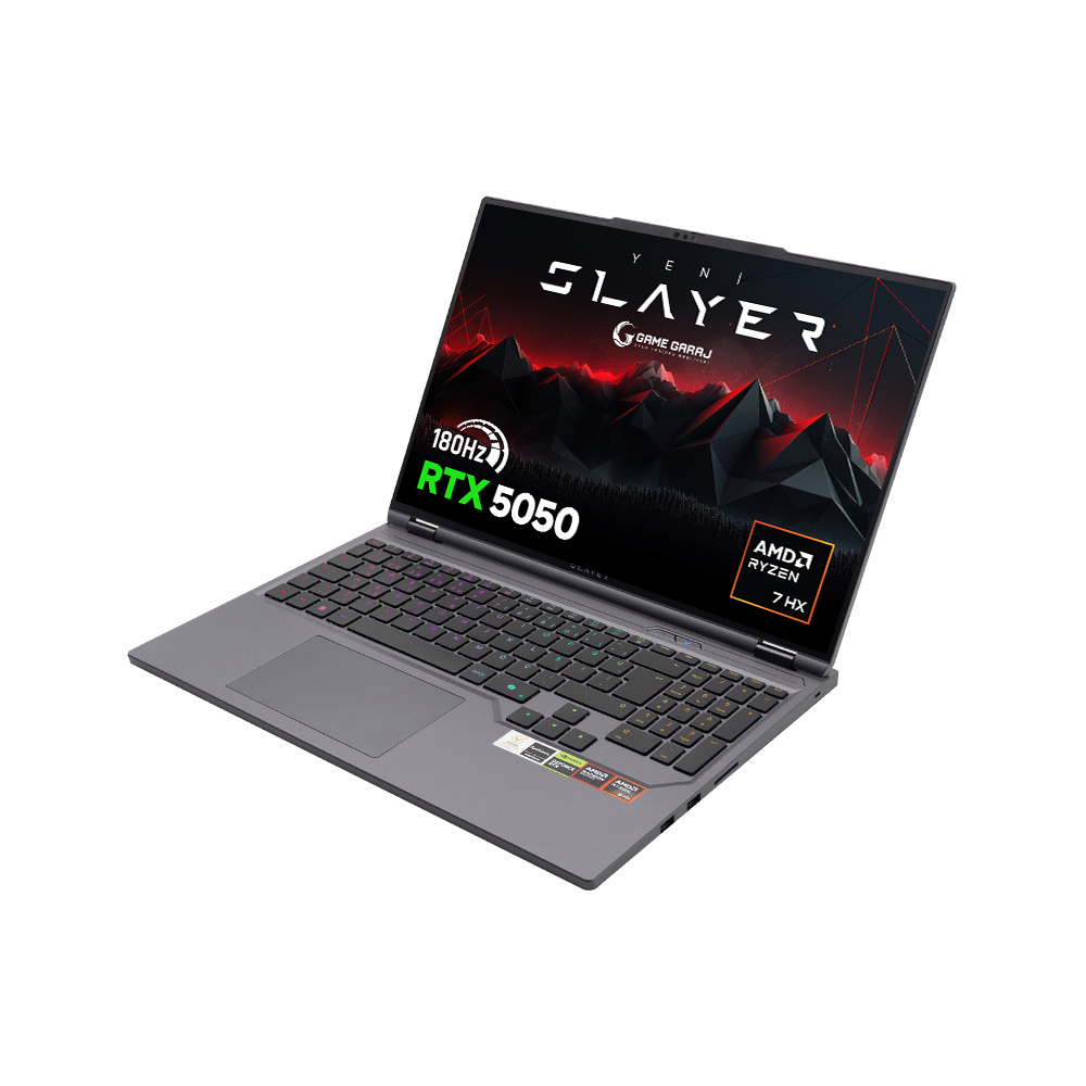 Game Garaj Slayer R7T-5050 AMD Ryzen 7 8840HX RTX5050 16" 180Hz QHD+ FreeDos Oyuncu Laptop