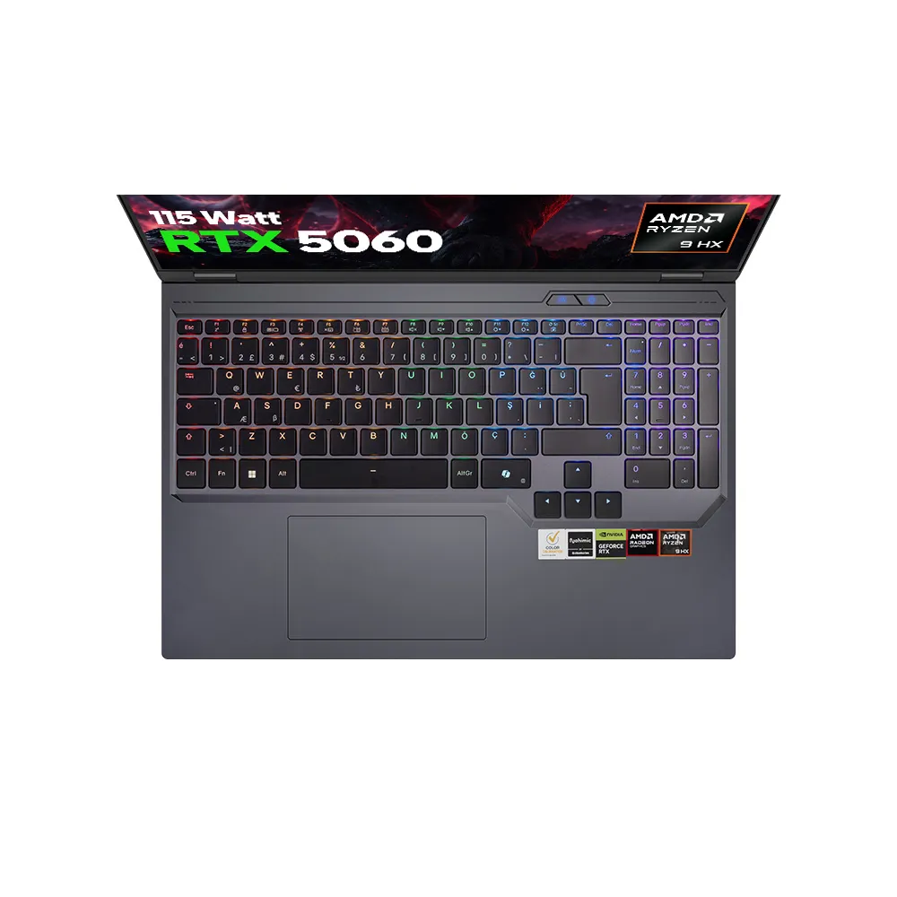 Game Garaj Slayer  R9T-5060 V2 AMD Ryzen 9 8945HX RTX5060 16" 300Hz QHD+ FreeDOS Oyuncu Laptop