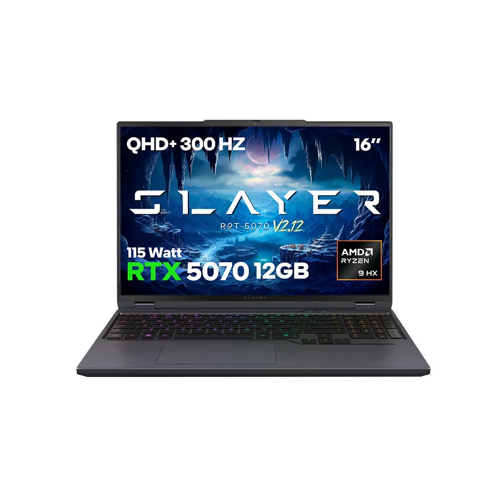 Game Garaj Slayer R9T-5070 V2.12 AMD Ryzen 9 8945HX RTX5070 12GB 16" 300Hz QHD+ FreeDos Oyuncu Laptop
