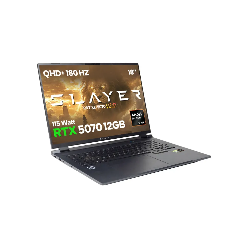 Game Garaj Slayer R9T XL-5070 V2.12 AMD Ryzen 9 8945HX RTX5070 12GB 18" 180Hz QHD+ FreeDOS Oyuncu Laptop