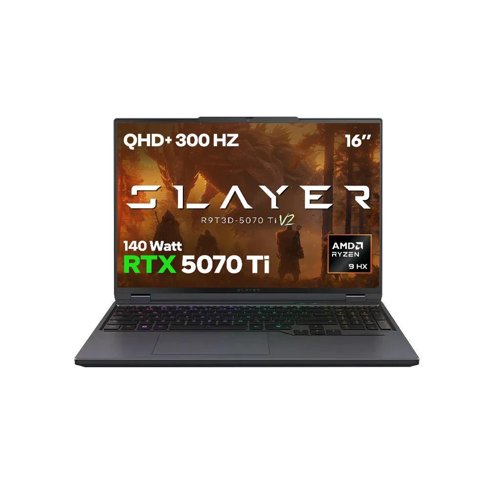 Game Garaj Slayer R9T3D-5070Ti V2 AMD Ryzen 9 9955HX3D RTX5070Ti 16" 300Hz QHD+ FreeDos Oyuncu Laptop