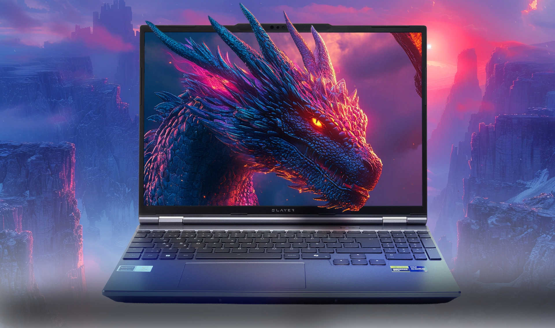 Game Garaj Slayer R9T3D-5070Ti oyun dizüstü bilgisayarının önden görünümü