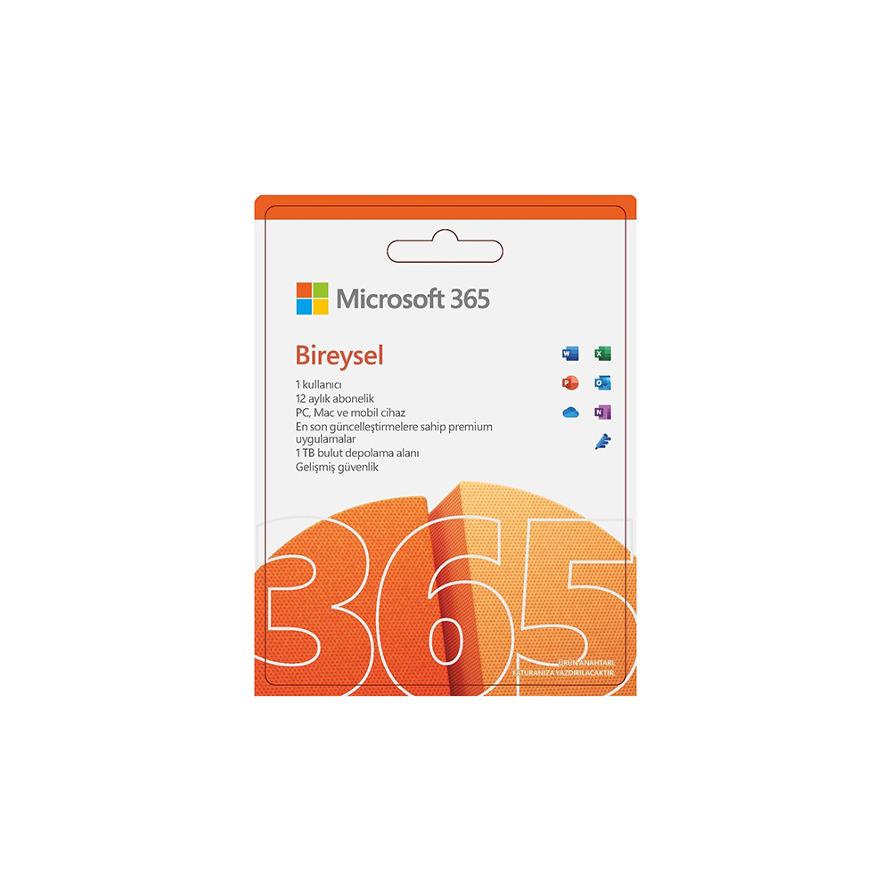 Microsoft 365 Bireysel Türkçe Lisans Win/Mac QQ2-01770 1YIL