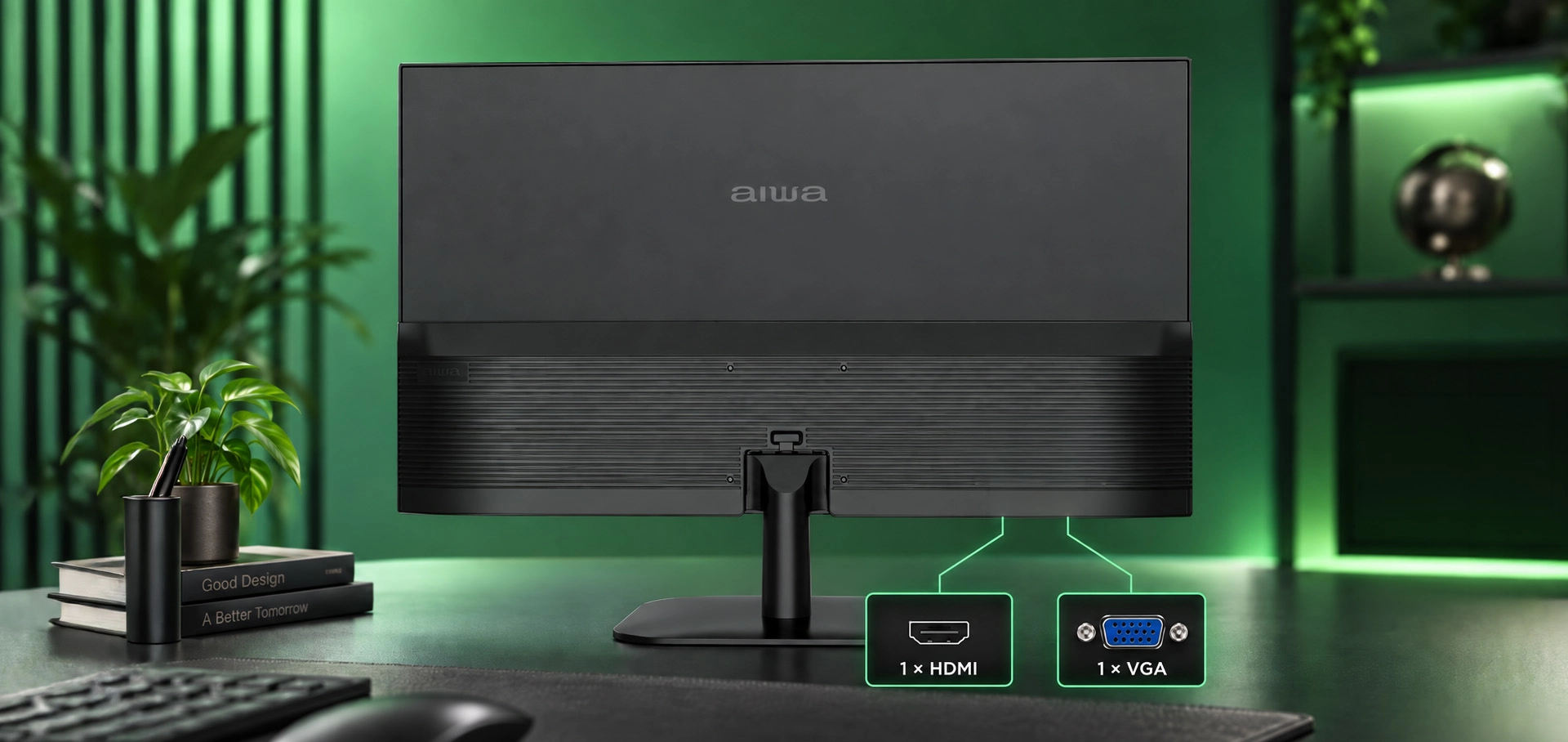 AIWA MF2457-B HDMI ve VGA bağlantı noktaları