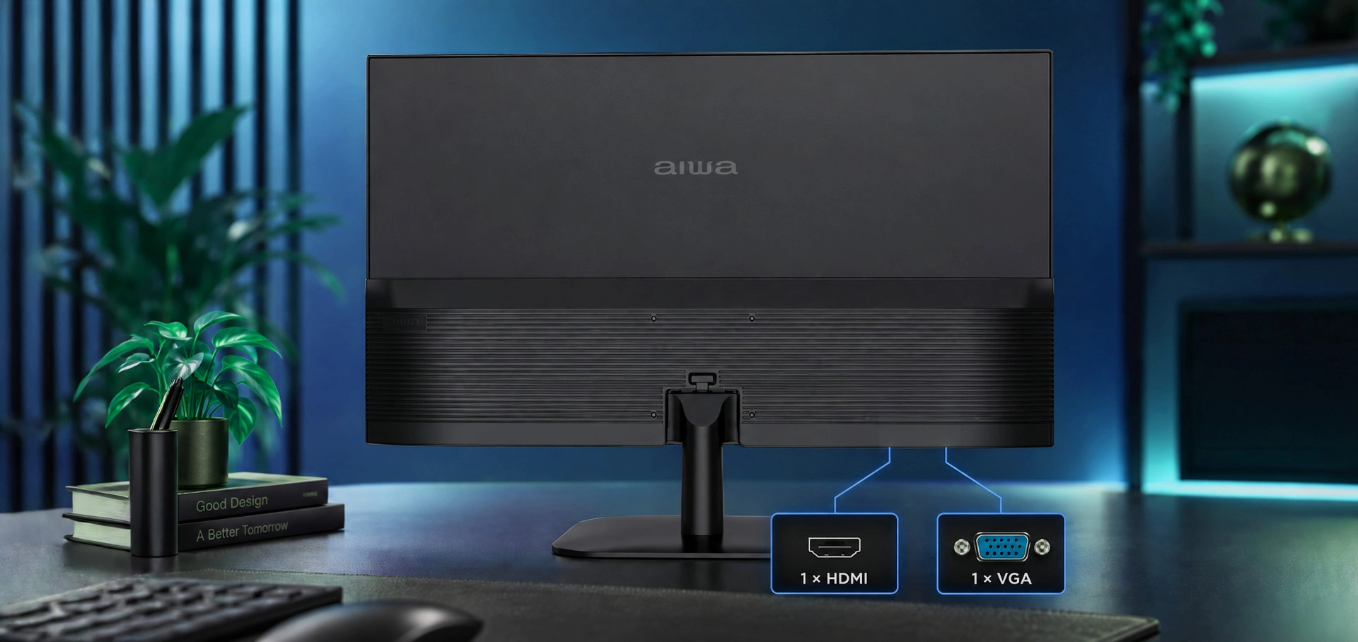 AIWA MF2757-B HDMI ve VGA bağlantı noktaları