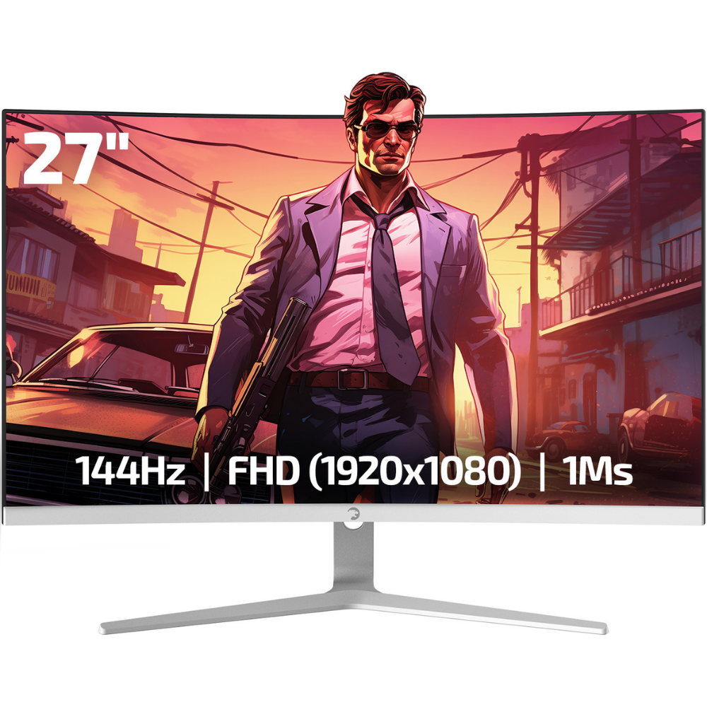 Gamepower 27'' VIVID F20 RGB Curved 144Hz 1ms VA Beyaz Gaming Monitör