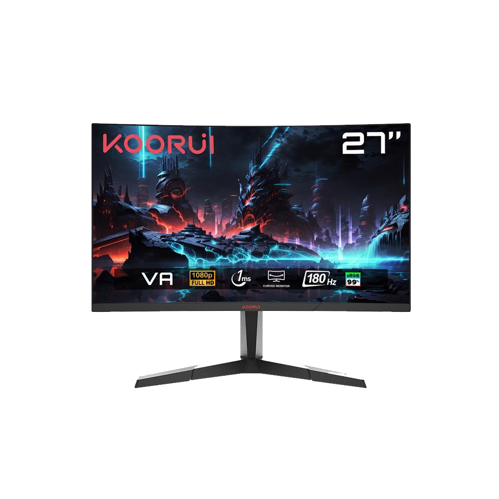 Koorui 27" 27E6CA 180Hz 1ms VA FHD Curved Gaming Monitör
