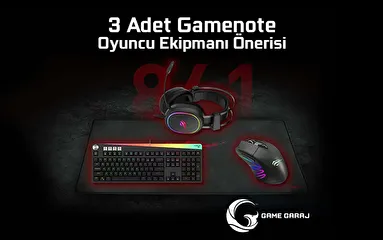 3 Adet Gamenote Oyuncu Ekipmanı Önerisi ve Marka Hakkında Bilgi