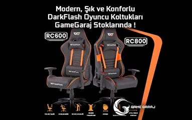 Modern, Şık ve Konforlu darkFlash Oyuncu Koltukları GameGaraj Stoklarında
