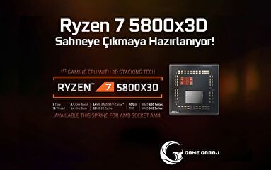 Ryzen 7 5800x3D sahneye çıkmaya hazırlanıyor