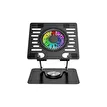 Addison AD-RC36 Steely 360 Derece Dönebilen Fanlı RGB Işıklı Laptop Stand