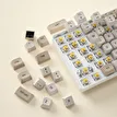 AIGO A108 Milky Brown İngilizce Q Mekanik Klavye Yellow Switch Oyuncu Klavyesi