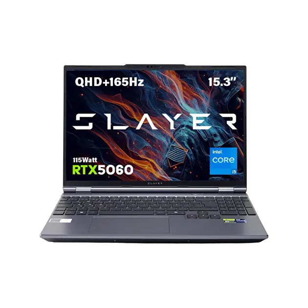 Game Garaj Slayer X5T2-5060 Intel Core i5 14450HX RTX5060 15.3" 165Hz QHD+ FreeDos Oyuncu Laptop