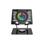 Addison AD-RC36 Steely 360 Derece Dönebilen Fanlı RGB Işıklı Laptop Stand