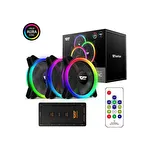 DF DR12 Pro 3pin ARGB 3x12cm 3'lü Kasa Fan Paketi