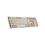 AIGO A108 Milky Brown İngilizce Q Mekanik Klavye Yellow Switch Oyuncu Klavyesi