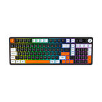 Hawk Gaming HK258 Membrane LCD RGB Kablosuz Siyah Turuncu Gaming Klavye