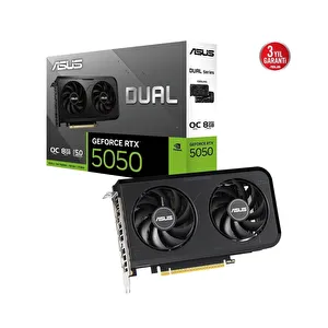 ASUS Dual RTX 5050 O8G OC 8GB 128Bit GDDR6 Ekran Kartı