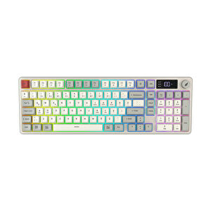 Hawk Gaming HK258 Membrane LCD RGB Kablosuz Kırmızı Haki Gaming Klavye