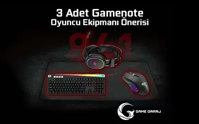 3 Adet Gamenote Oyuncu Ekipmanı Önerisi ve Marka Hakkında Bilgi