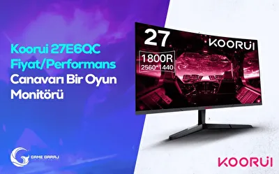 Koorui 27E6QC Fiyat/Performans Canavarı Bir Oyun Monitörü