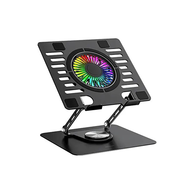 Addison AD-RC36 Steely 360 Derece Dönebilen Fanlı RGB Işıklı Laptop Stand