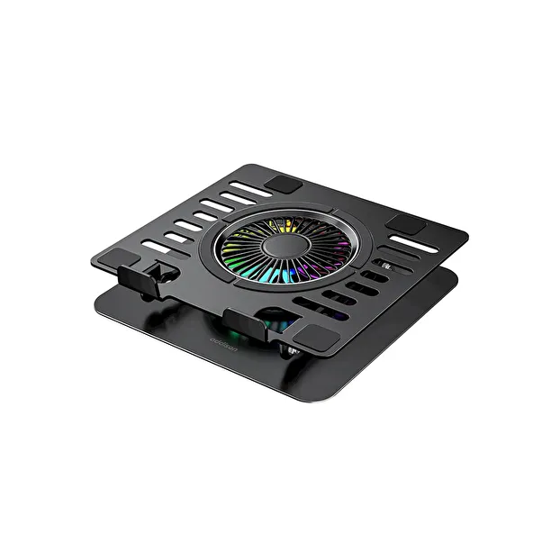 Addison AD-RC36 Steely 360 Derece Dönebilen Fanlı RGB Işıklı Laptop Stand
