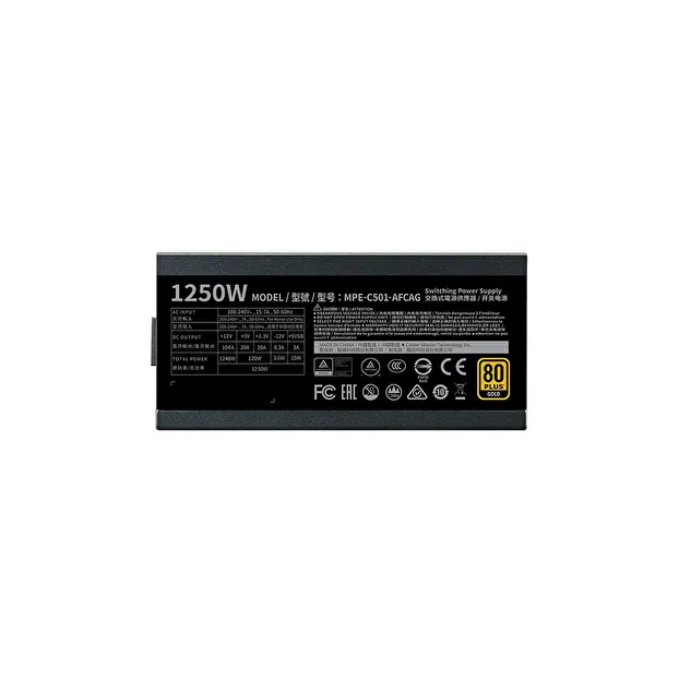 Cooler Master MWE V2 1250W 80+ Gold Full Modüler, PCIe Gen 5.0, ATX 3.1 Güç Kaynağı