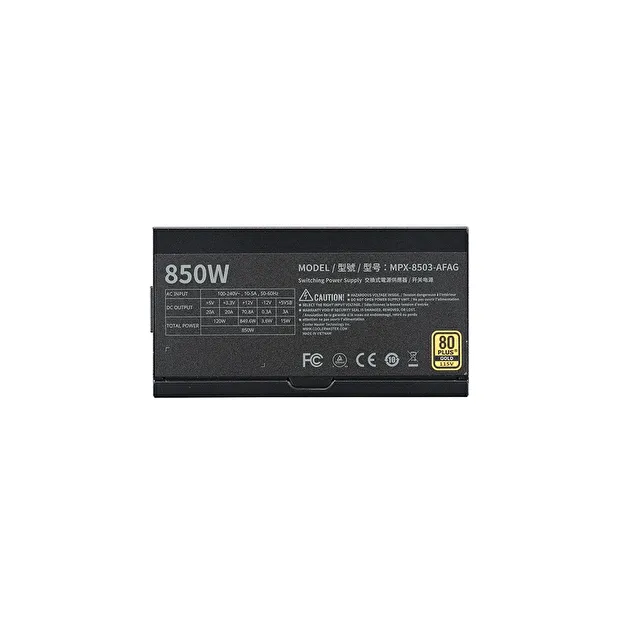 Cooler Master MWE V3 850W 80+ Gold Full Modüler, PCIe Gen 5.0, ATX 3.1 Güç Kaynağı