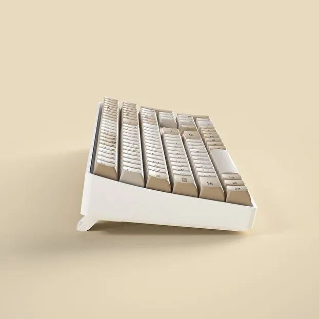 AIGO A108 Milky Brown İngilizce Q Mekanik Klavye Yellow Switch Oyuncu Klavyesi