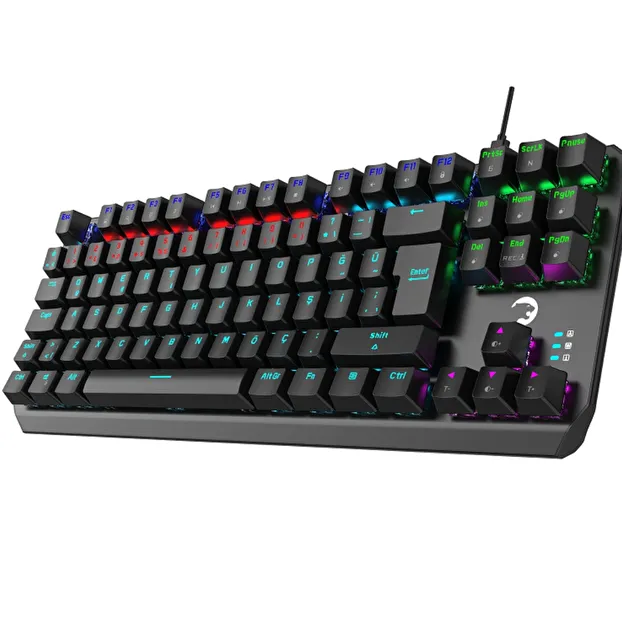 GamePower Overlord 60M Mekanik Kırmızı Switch Türkçe Q 88 Tuş USB Gaming Klavye