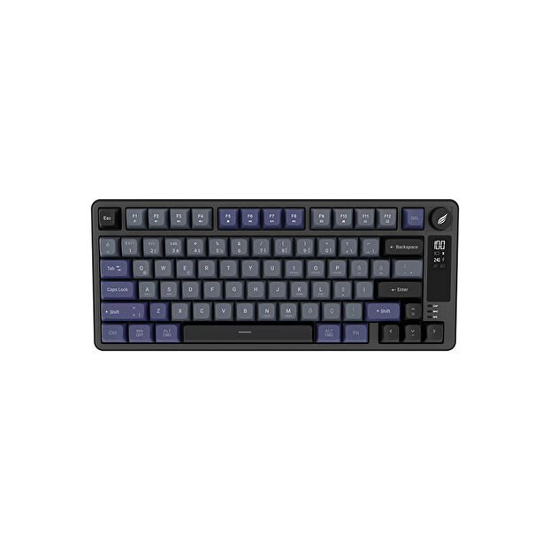 Hawk Gaming HK255 Membrane LCD RGB Kablosuz Siyah Gri Gaming Klavye
