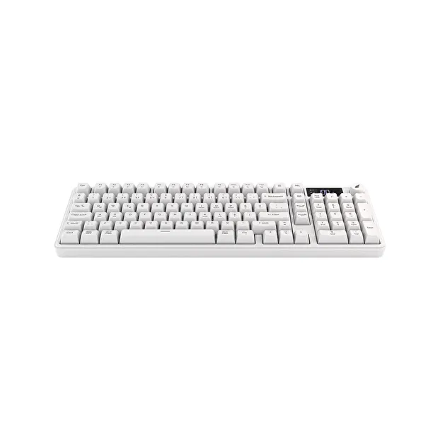 Hawk Gaming HK258 Membrane LCD RGB Kablosuz Beyaz Gaming Klavye