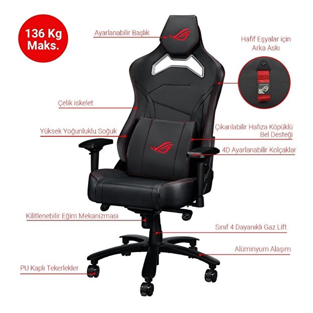 ASUS ROG Chariot X Core SL301CW Siyah Gaming Koltuk