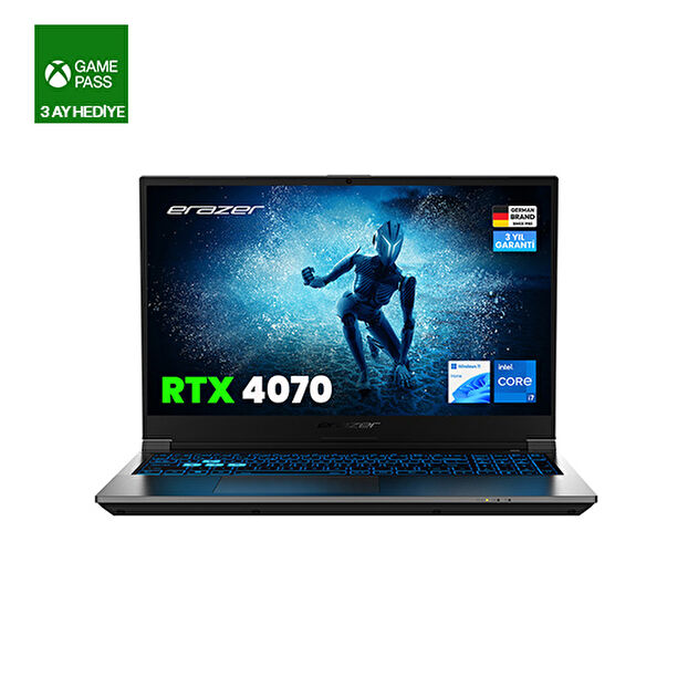 ERAZER Deputy P60 MD62624-R32 Intel Core i7-13620H 32GB RAM 1TB SSD RTX4070 15.6" Full HD 144Hz W11H Oyuncu Laptop