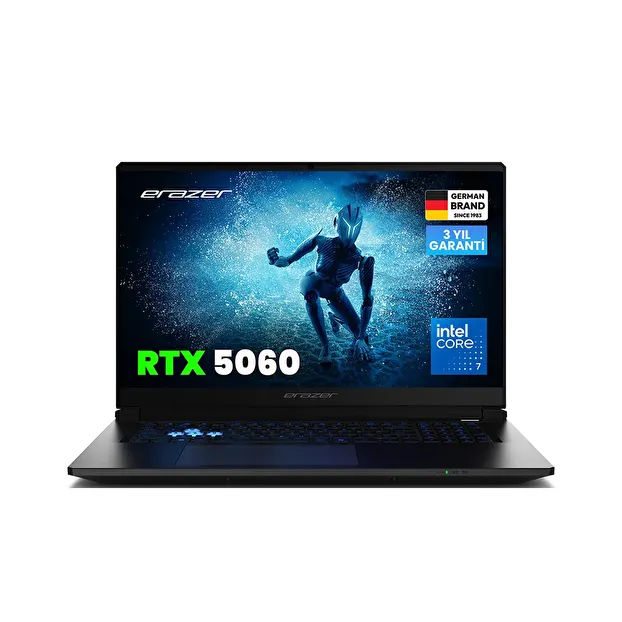 ERAZER Defender 17 P1 MD600008 Intel Core 7 240H 32GB RAM 2TB SSD RTX5060 17.3" 144Hz FHD FreeDOS Oyuncu Laptop