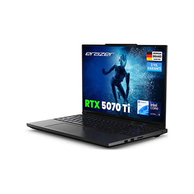 ERAZER Major 16 X1 MD62735 Intel Ultra 9 275HX 32GB RAM 2TB SSD RTX5070Ti 16" 300Hz QHD+ W11H Oyuncu Laptop