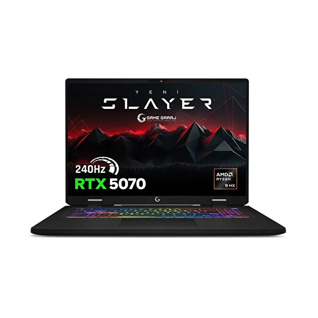 Game Garaj Slayer R9M3D XL-5070 AMD Ryzen 9 9955HX3D RTX5070 17" QHD+ 240Hz FreeDos Oyuncu Laptop