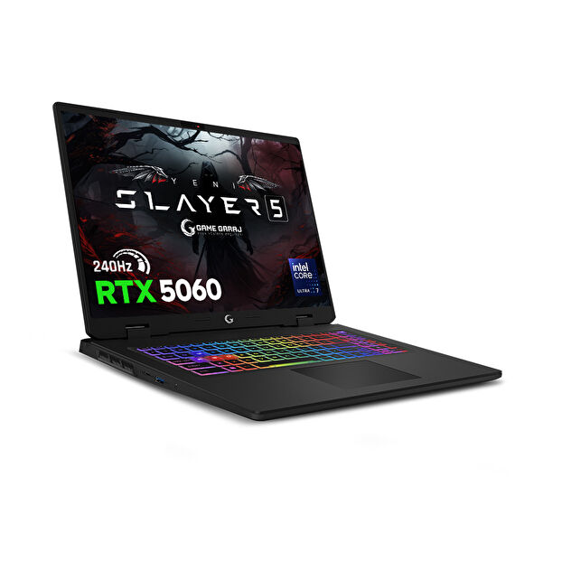 Game Garaj Slayer5 7-5060 Intel Ultra 7 255HX 16GB RAM 1TB SSD RTX5060 16" 240Hz QHD+ IPS FreeDOS Oyuncu Laptop