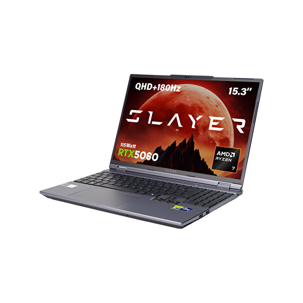 Game Garaj Slayer R7T2-5060 AMD Ryzen 7 255 RTX5060 15.3" QHD+ 180Hz FreeDos Oyuncu Laptop