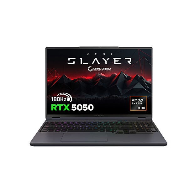 Game Garaj Slayer R9T-5050 AMD Ryzen 9 7845HX 16GB RAM 1TB SSD RTX5050 16" 180Hz QHD FreeDos Oyuncu Laptop