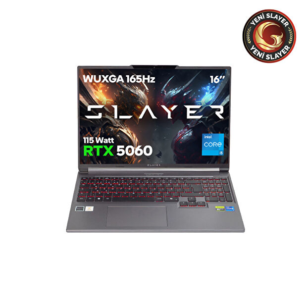 Game Garaj Slayer X5T-5060 Intel Core i5 14450HX 16GB RAM 500GB SSD RTX5060 16" WUXGA 165Hz IPS FreeDOS Oyuncu Laptop