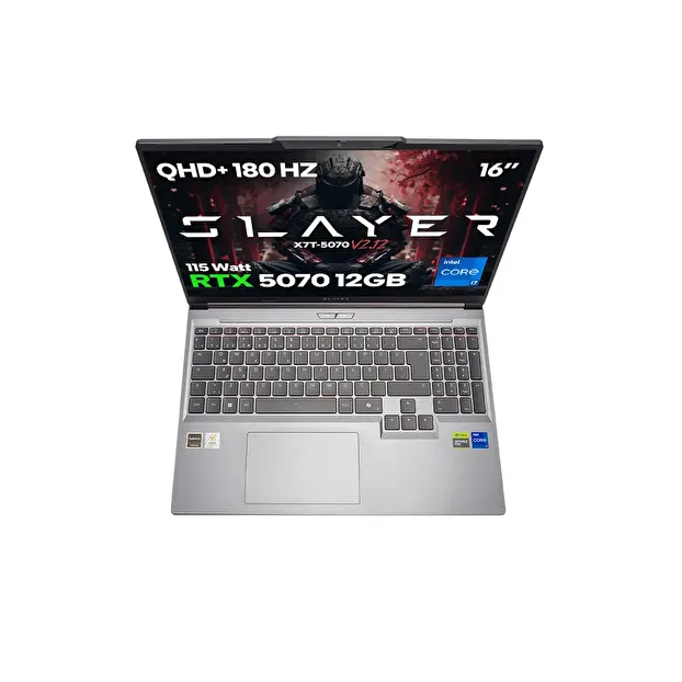 Game Garaj Slayer X7T-5070 V2.12 Intel Core i7 14650HX RTX5070 12GB 16" 180Hz QHD+ FreeDOS Oyuncu Laptop