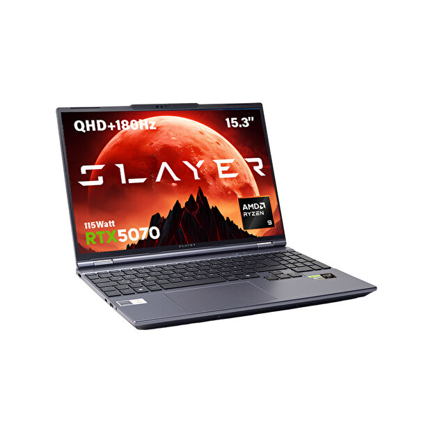 Game Garaj Slayer R9T2-5070 AMD Ryzen 9 8945HX RTX5070 15.3" QHD+ 180Hz FreeDos Oyuncu Laptop