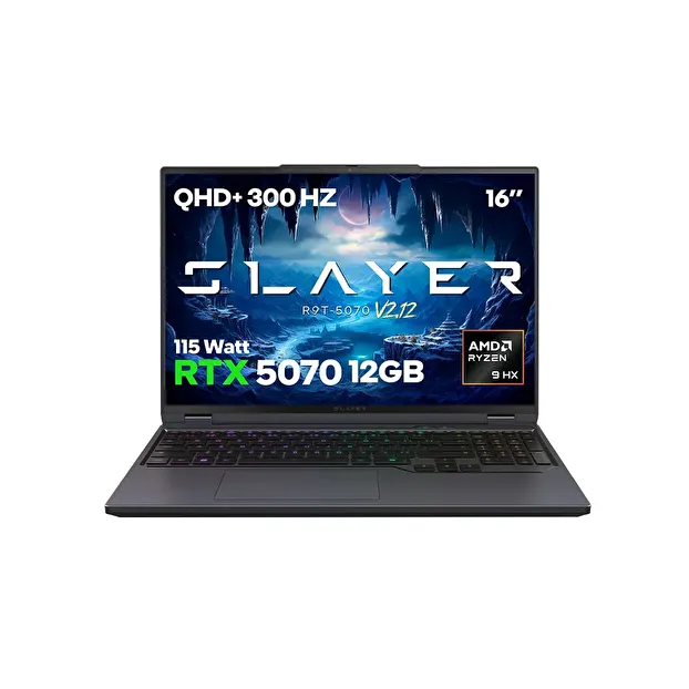 Game Garaj Slayer R9T-5070 V2.12 AMD Ryzen 9 8945HX RTX5070 12GB 16" 300Hz QHD+ FreeDos Oyuncu Laptop